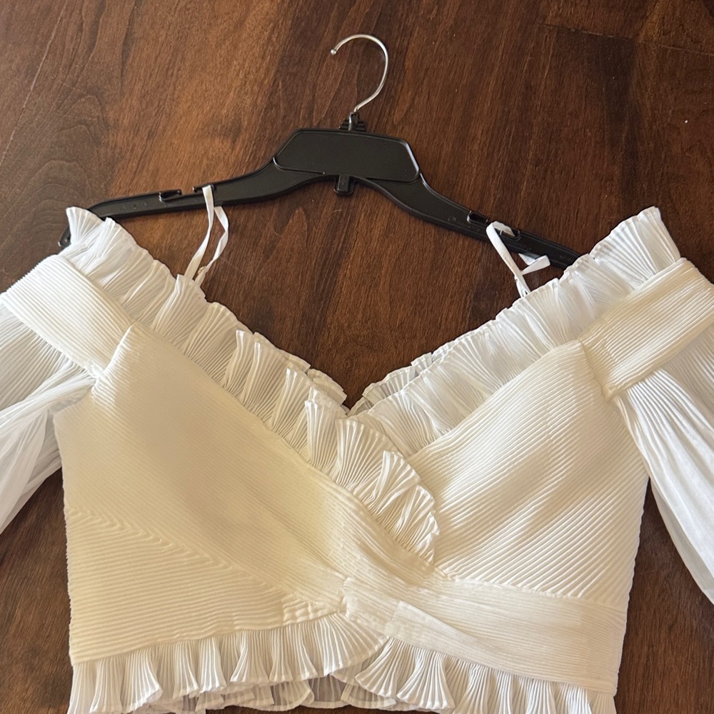 Zimmermann Cream Off-Shoulder Blouse - Picture 3 of 9